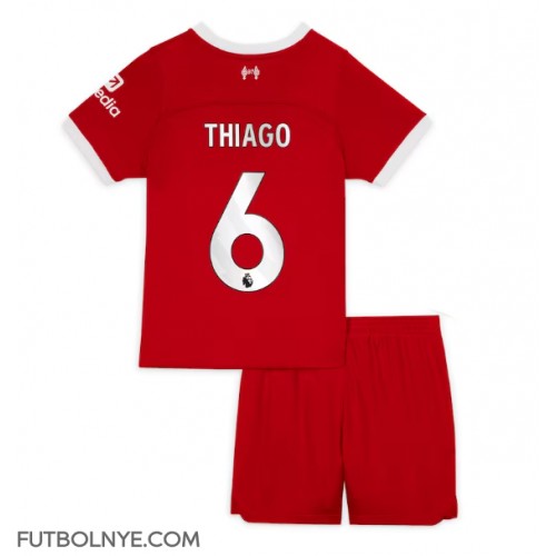 Camiseta Liverpool Thiago Alcantara #6 Primera Equipación para niños 2023-24 manga corta (+ pantalones cortos)